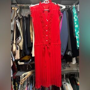 Red Ruffle Mini Dress